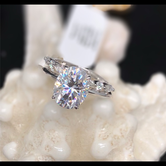 14k moissanite ring set with certificate - Picture 14 of 17